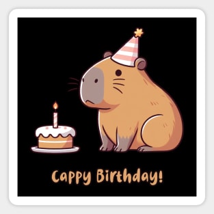 Cappy Capy Birthday Capybara Magnet